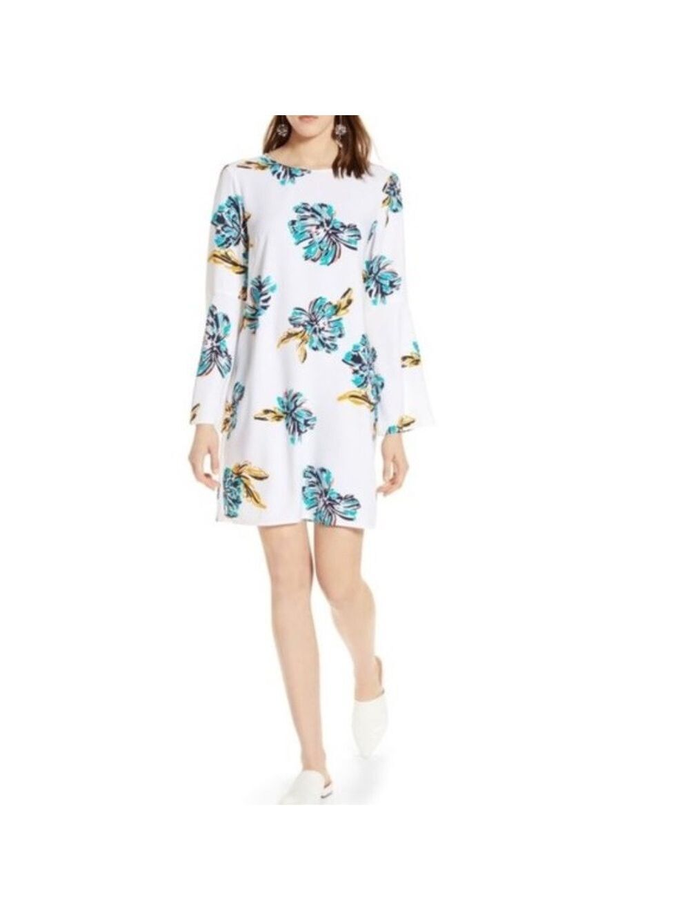 Halogen Bow Back Floral Shift Dress